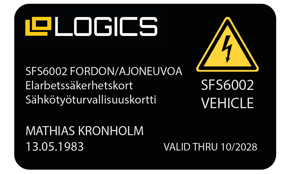 SFS6002 FORDON ELARBETSSÄKERHET NÄRPES 17.12.2023